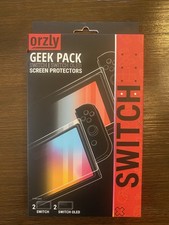 Orzly Glass Screen Protector For Nintendo Switch OLED 2 pack-OLED ONLY