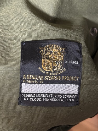 Stearns Vintage Hunter Green Boating Raincoat Size XL - Picture 6 of 6