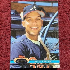 Topps 1991 Stadium Club Dave Justice Rookie Card #26 Atlanta Braves MLB