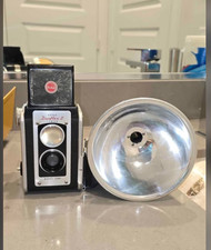 Vintage Kodak Duaflex II Camera with Flasholder/2 Flash