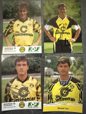 87 Original BVB Autogramme Dickel Möller Sammer Zorc Chappi Kohler 90er Rarität