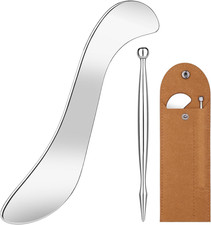 2 in 1 Acupressure Pen and Scraper Set, Stainless Steel Muscle Scraper Tool, Bod