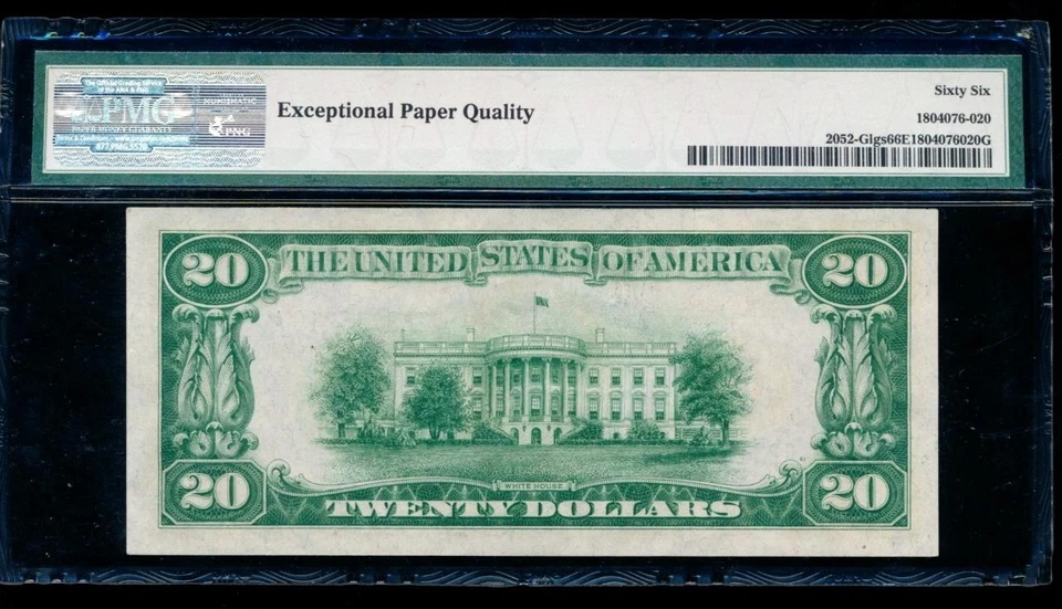 AC 1928B $20 Chicago Light Green Seal LGS PMG 66 EPQ FR 2052-G - Image 2 of 2