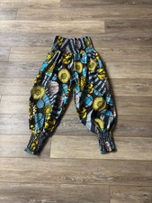African Ankara Harem Pants OS Stretchy High Waist Balloon Joggers Tribal Print