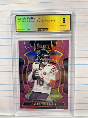 2025 Panini Select Caleb Williams Concourse Orange Prizm #/75 Bears MBA 8 NMMT