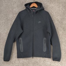 Nike Tech Fleece Hoodie Mens Medium Black Full Zip Windrunner Sportswear FB7921