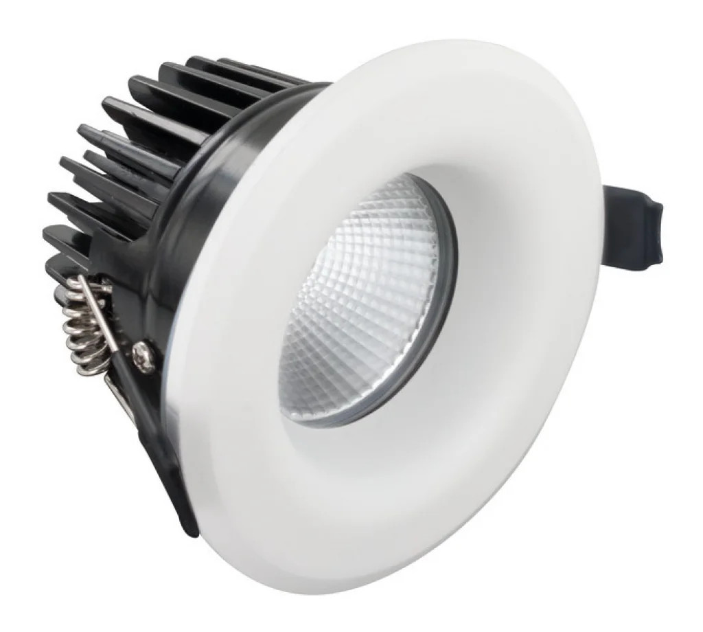 Downlight White Luxfire Dimmable 12w LED IP65 4000K 850lm Integral ILDLFR70A010