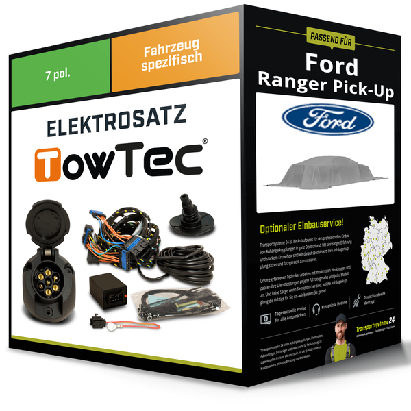 Elektrosatz 7-Pol Spezifisch für Ford Ranger Pick-Up 11.2022-Jetzt NEU-image