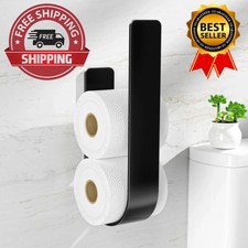 Toilet Roll Holder Wall Mounted, Toilet Roll Storage Free Standing for 3 Rolls,