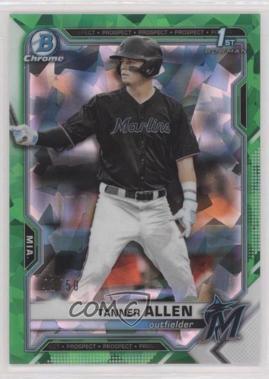 2021 Bowman Chrome Draft Sapphire Edition Green 41/50 Tanner Allen #BDC-165 9hx