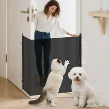 BrightRow Retractable Dog Gate No Drilling Screen Cat Mesh Gate Door for Hous...
