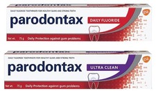 Parodontax Daily Fluoride  Ultra Clean Toothpaste 75g Each  Gum Care Set
