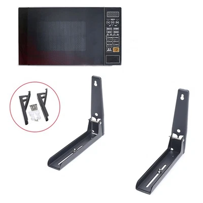Heavy Duty Microwave Bracket Wall Mounted Rack Stainless Steel Shelf Adjustable - Image 1 of 4
