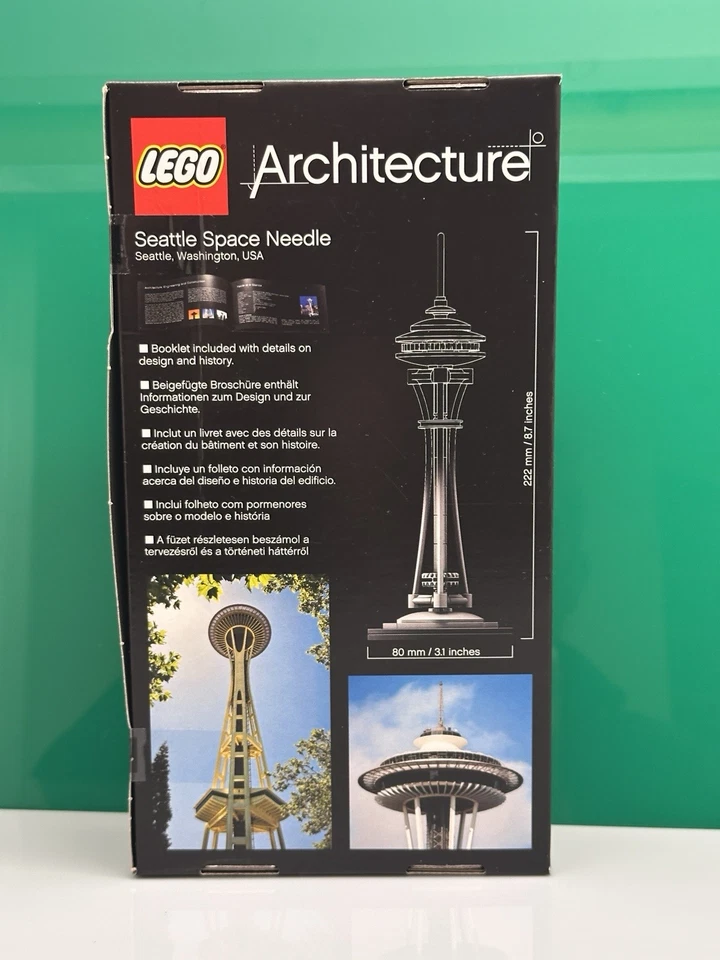 LEGO Architecture Seattle Space Needle Set 21003 From 2009 With 57 Pieces NEW - Image 2 of 4