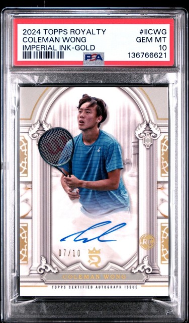 Coleman Wong 2024 Topps Royalty Imperial Ink Gold Auto Rookie /10 PSA 10 POP 1