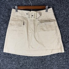 Urban Outfitters Khaki Belted Utility Mini Skirt Tan Cotton Twill Size S P