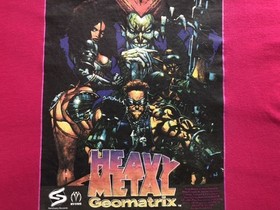 Dreamcast Heavy Metal Geomatrix T-shirt Metal Hurlant Vintage Used