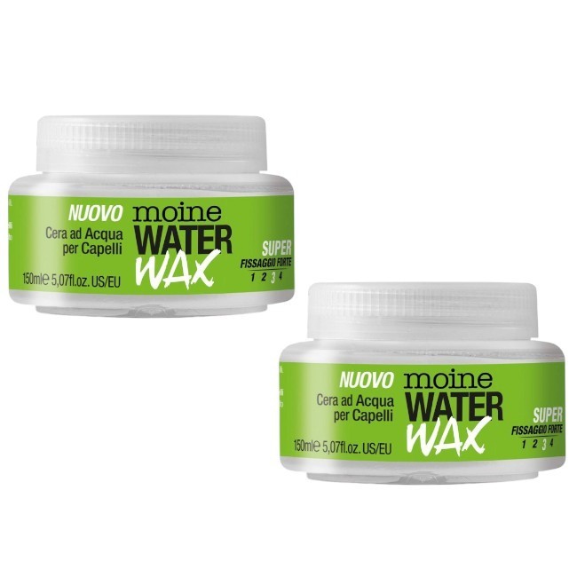 Kit 2x Moine Water Wax 150ml: Cera Capelli Resistente e Brillante