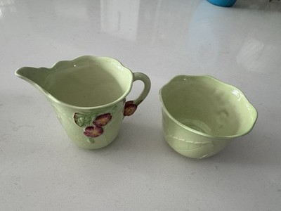 Carlton Ware Primula Creamer and Sugar Set Made in England