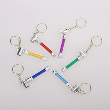 36 Pieces New Metal Pipes Durable Key Chain Mini Convenient Pipe Gift
