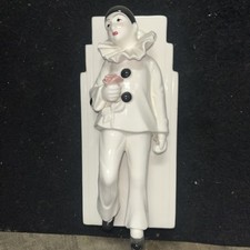 Vintage Ceramic Harley Quinn White Square Vase Made In Japan