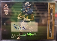 2022 Panini Luminance - Rookie D'Vonte Price #187 Gold Autographs /100 (AU, RC)