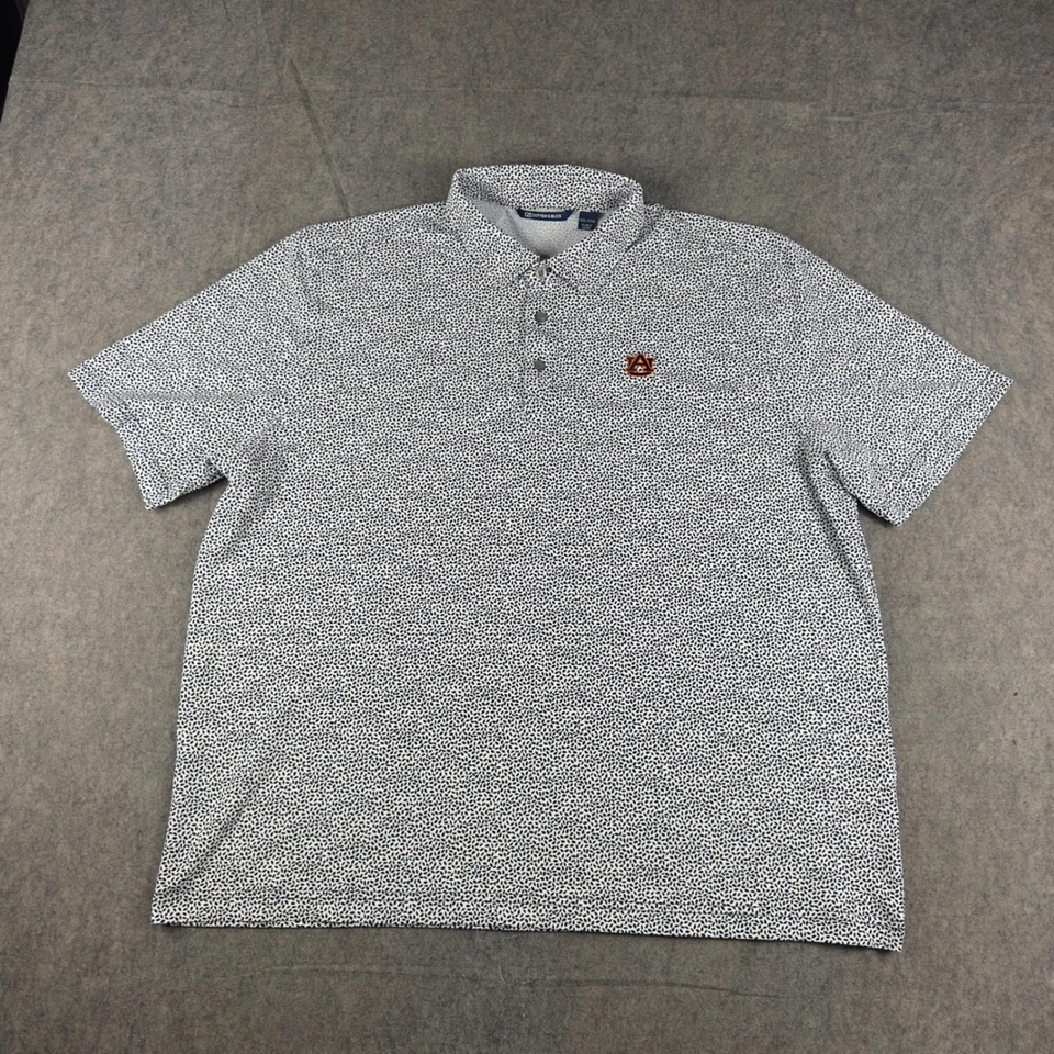 NEW Auburn Tigers Polo Shirt Men's 2XL Geometric Logo Stretch Performance Golf - Image 2 of 4
