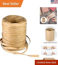 218 Yards Raffia Paper Craft Ribbon Packing Paper Twine, 1/4 Inch by 218 Yard...