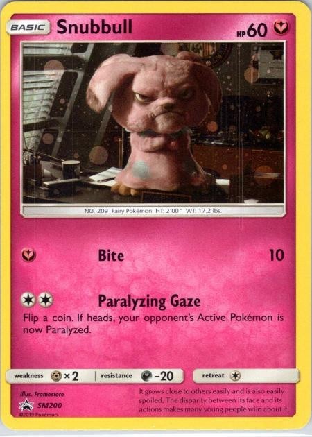 2019 Pokemon SM Black Star Promos Snubbull SM200 Detective Pikachu Promo