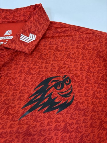 Camisa Polo de Golf Fireballs GC LIV Pequeña Roja Manga Corta Rugby Logo Stuburt 🔥 - Imagen 5 de 11