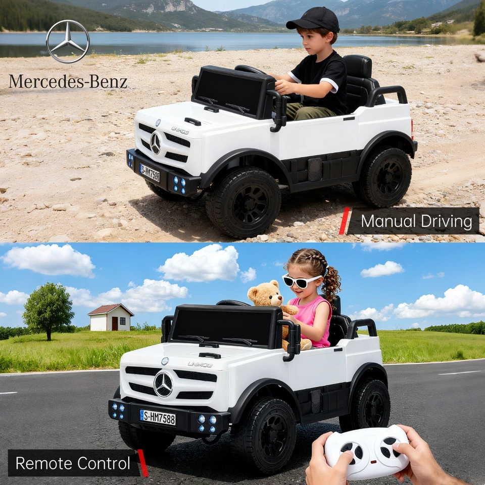 Mercedes Licensed 12V Ride on Toy Electric Car Age for 1-4 w/ Parent Remote MP3 - Image 2 of 4