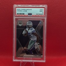 Panini 2020 Mosaic CeeDee Lamb Rookie #207 PSA 9 Dallas Cowboys Football Card. rookie card picture