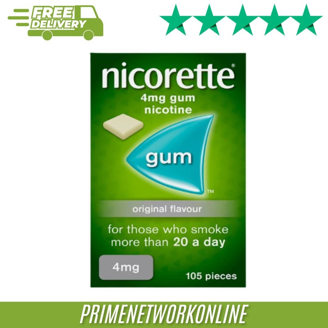 Nicorette 4mg Nicotine Gum – Original Flavour (105 Pieces) 100% ORIGINAL ⭐⭐⭐⭐⭐