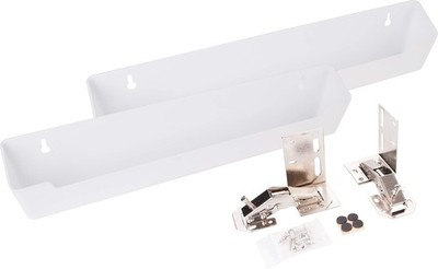 Hardware Resources 14-13/16'' Plastic Tipout 2 Shallow Tray Set, White