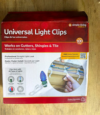 Simple Living Solutions weiße Lichtclips für C7/C9 & Mini LED-Leuchten, 100er-Pack
