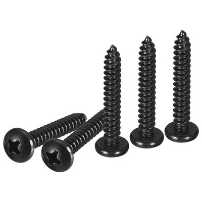 DTGN #10x1-1/4 Black Screws - 25Pack - 304 Stainless Steel #10x1-1/4'', 