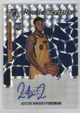 2019-20 Panini Mosaic Rookie Scripts Justin Wright-Foreman #RS-JWF Auto 11z2