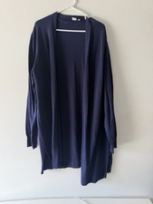 GAP Women  s Navy Open-Front Longline Cardigan Size 2XL