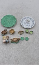 Precious Moments Multicolor 1997 1989 Happy 1st Anniversary Stump Mini Tea Set