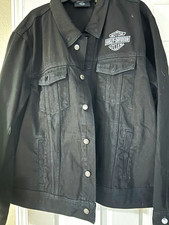 Harley-Davidson Motor Cycles Black Button Front Jacket 2XL Made in Mexico