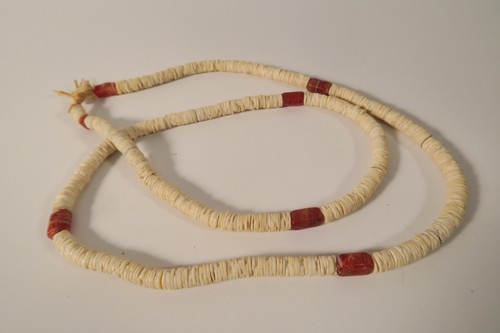 Strang alte Muschel Schnecken Scheiben 7mm HK37 sow old Shell disk Trade beads