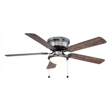 Hugger 52 In. Led Indoor Pewter Gunmetal Ceiling Fan With Light Kit
