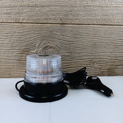 Justech Beacon Light JSP064  Transparent w/40 Amber LED Lights 12v/24v 7 Modes