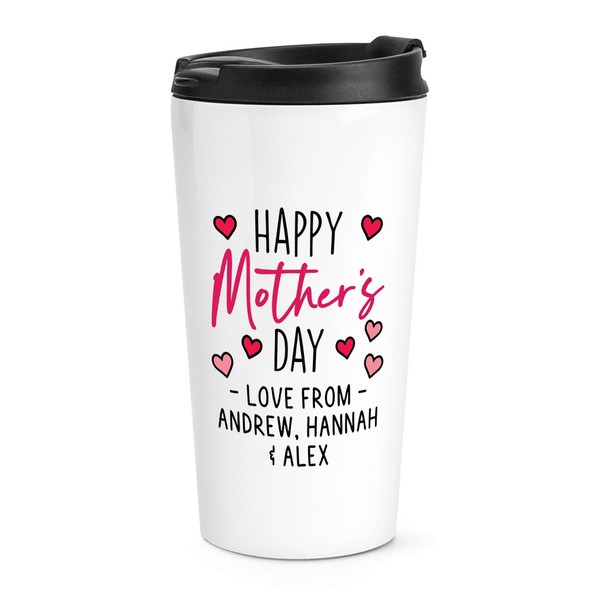 Personalisiert Happy Der Mutter Tag Schrift Liebe Von Reisetasse Tasse Süß Herz-image