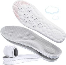 4D Cloud Soles for Men - Soft Memory Foam Cushioning US M 7.5-10.5, Gray