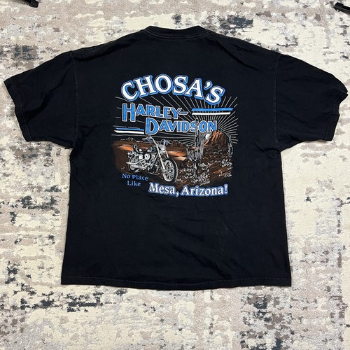 Vintage Y2K Harley Davidson T-Shirt Men’s XL Black Short Sleeve Mesa Arizona USA