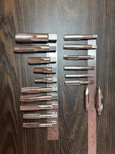 Various Used Machinist Taps. Brands Include Union, Butterfield, Greenfield, Etc