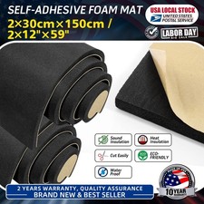 2Rolls 12inch 59inch Sponge Neoprene Foam Rubber Sheet with Adhesive Soundproof