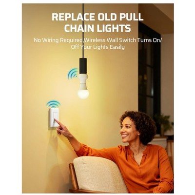 Easy Install Remote Light Switch for Pull Chain Lights