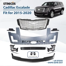 For 2015-2020 Cadillac Escalade Front Bumper Cover Assembly Grill Kit w/Foglight
